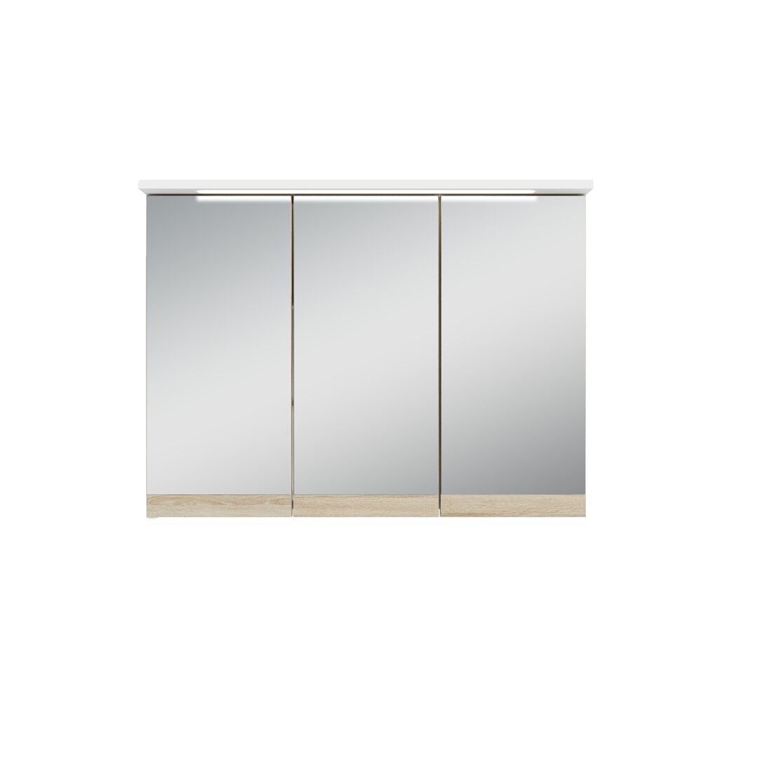 80 cm x 60 cm Spiegelschrank Forgach mit LED-Beleuchtung