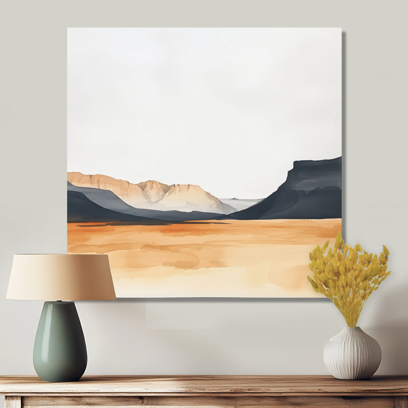 Silent Serenade Of Wadi Rum Landscape II - Desert Metal Wall Decor, Global Metal Print, 16" H x 16" W x 0.84" D
