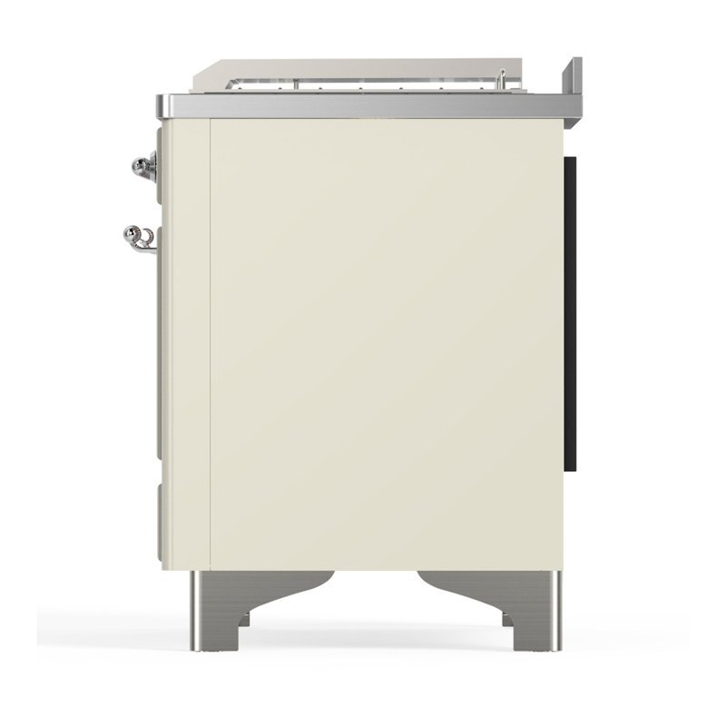 Majestic III Series 48 Inch Dual Fuel Range with 5 Sealed Burners, Griddle, Frenchtop in Burgundy (Natural Gas, Chrome Trim)