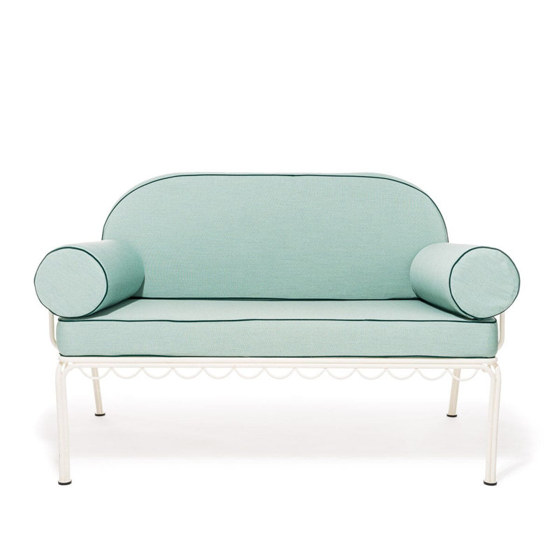 Love Seat Slip Cover Set, Teal/Green Acrylic