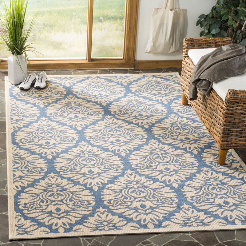 Tapis damassé intérieur / extérieur 100 Performance, Rectangle 4 pi x 6 pi