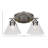 Zilo 2 Light Bath Bar Shown In Graphite Finish With 7" Gold Ice Glass-32968600-33705481
