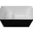 49'' X 28'' Square Japanese Bathtub, Acrylic Freestanding, Glossy Black, With Overflow And Drain Lamination Style Sit-In & Union
