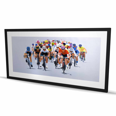 Concours de cyclisme - Reproduction encadrée illustrative