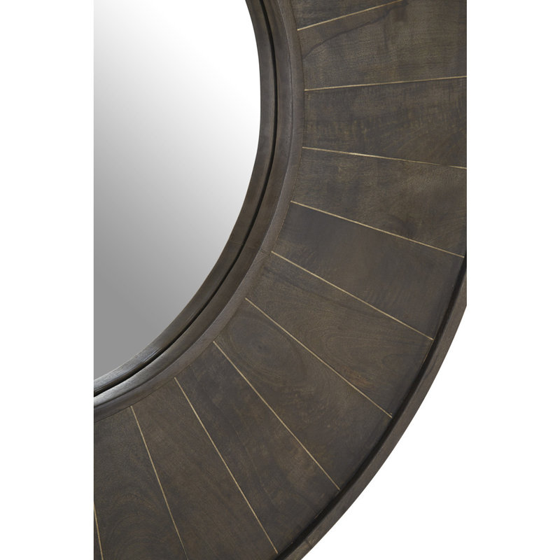 Mccarver Solid Wood Flat Wall Mirror
