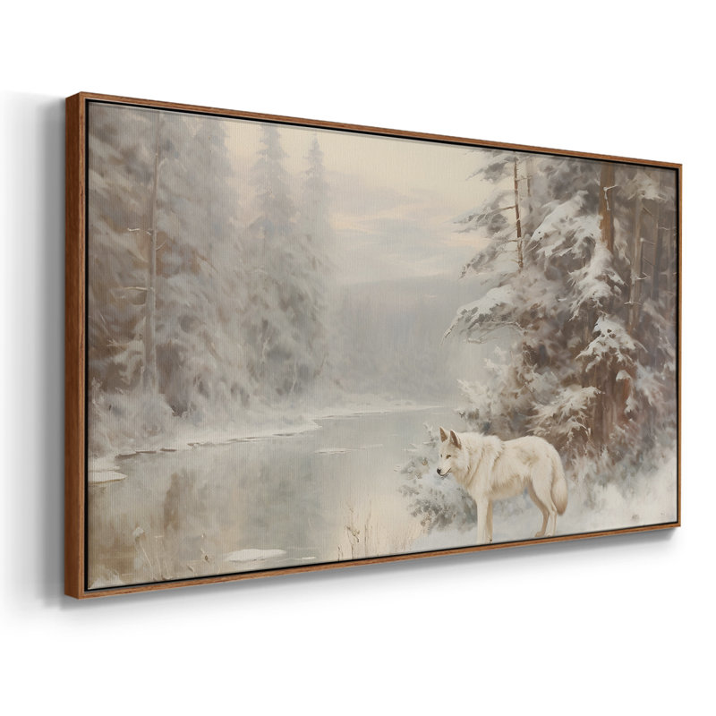 Série paysage - CMXCV - Toile tendue avec châssis encadré - Prêt à être accroché, H 17 po x l 33 po, Blanc