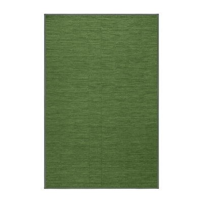 Machine Washable Solid Green Area Rug