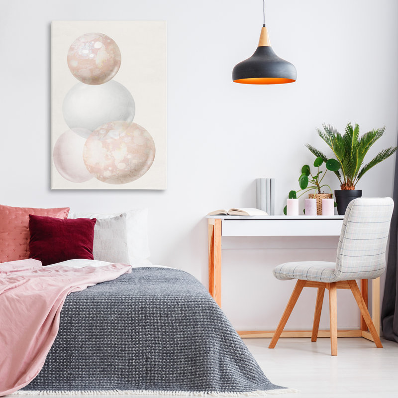 Toile «Subtle Orbs Shapes» par Anne Bailey, H 45 po x l 30 po