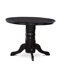 L'ensemble de 3 tables de salle à manger modernes comprend une table de cuisine ronde avec piédestal et 2 chaises de salle à manger Parson en tissu beige clair, noir-84760772-84760773-32922159