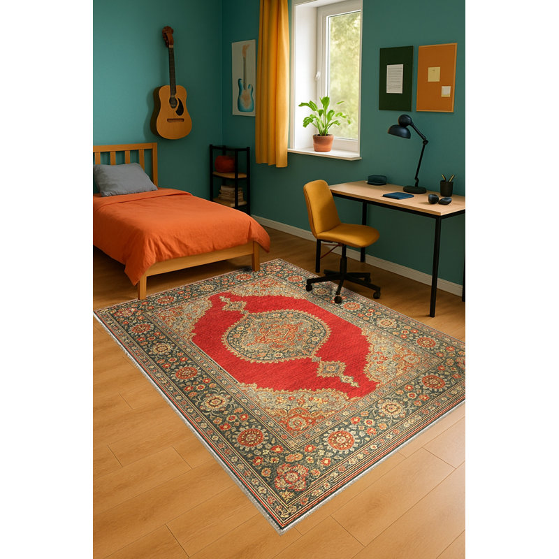 Tapis beige tissé traditionnel Mosso, 2'4" x 3'11"