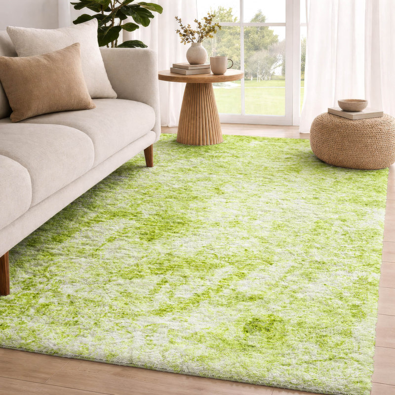 Tapis à poil long de qualité supérieure lavable à la machine ADS553, Aloe, 10' x 14'