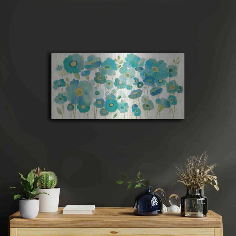 «Floral Lace» par Silvia Vassileva, art mural en métal, H 12 po x l 24 po