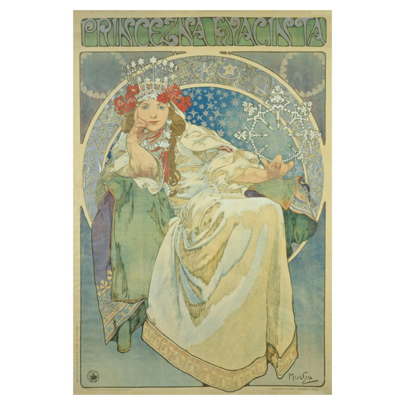 «Princess Hyacinth» par Alphonse Mucha - reproduction d'art giclée, H 40 po x l 32 po