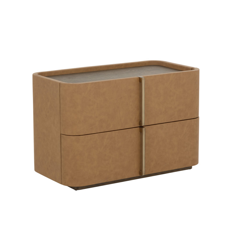 JAMILLE 2 - Drawer Nightstand, Brown