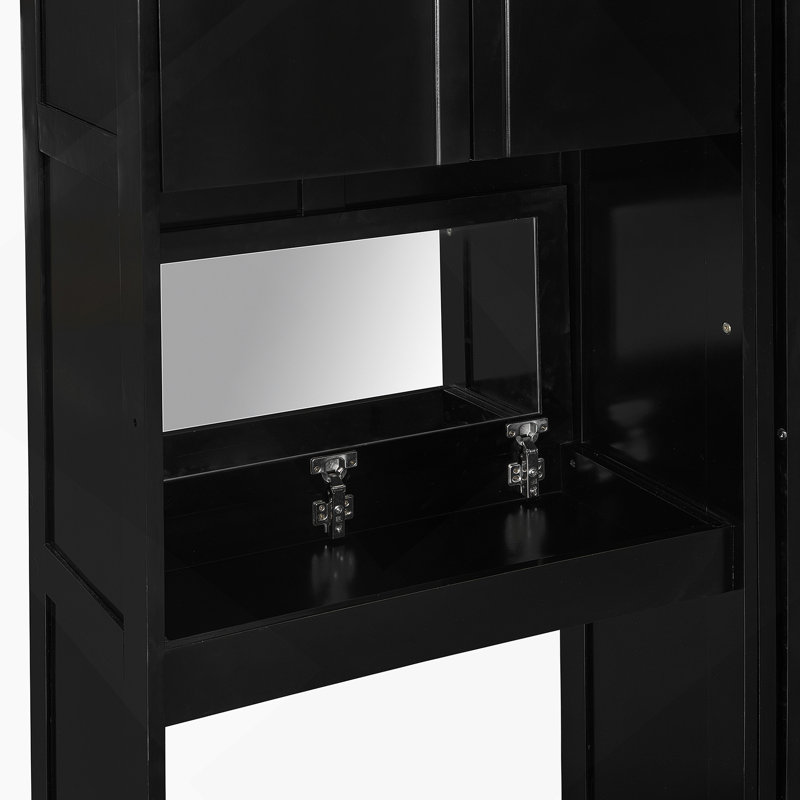 Grand lit escamotable avec bureau, coiffeuse et armoires, espresso, Espresso
