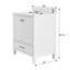 Meuble-lavabo de 30 po avec cadre en bois massif et comptoir de meuble-lavabo autoportant avec lavabo blanc