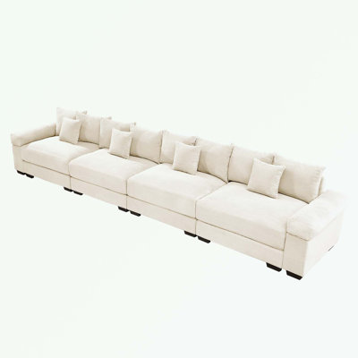 Modular Sectional Couch with 12 Throw Pillows