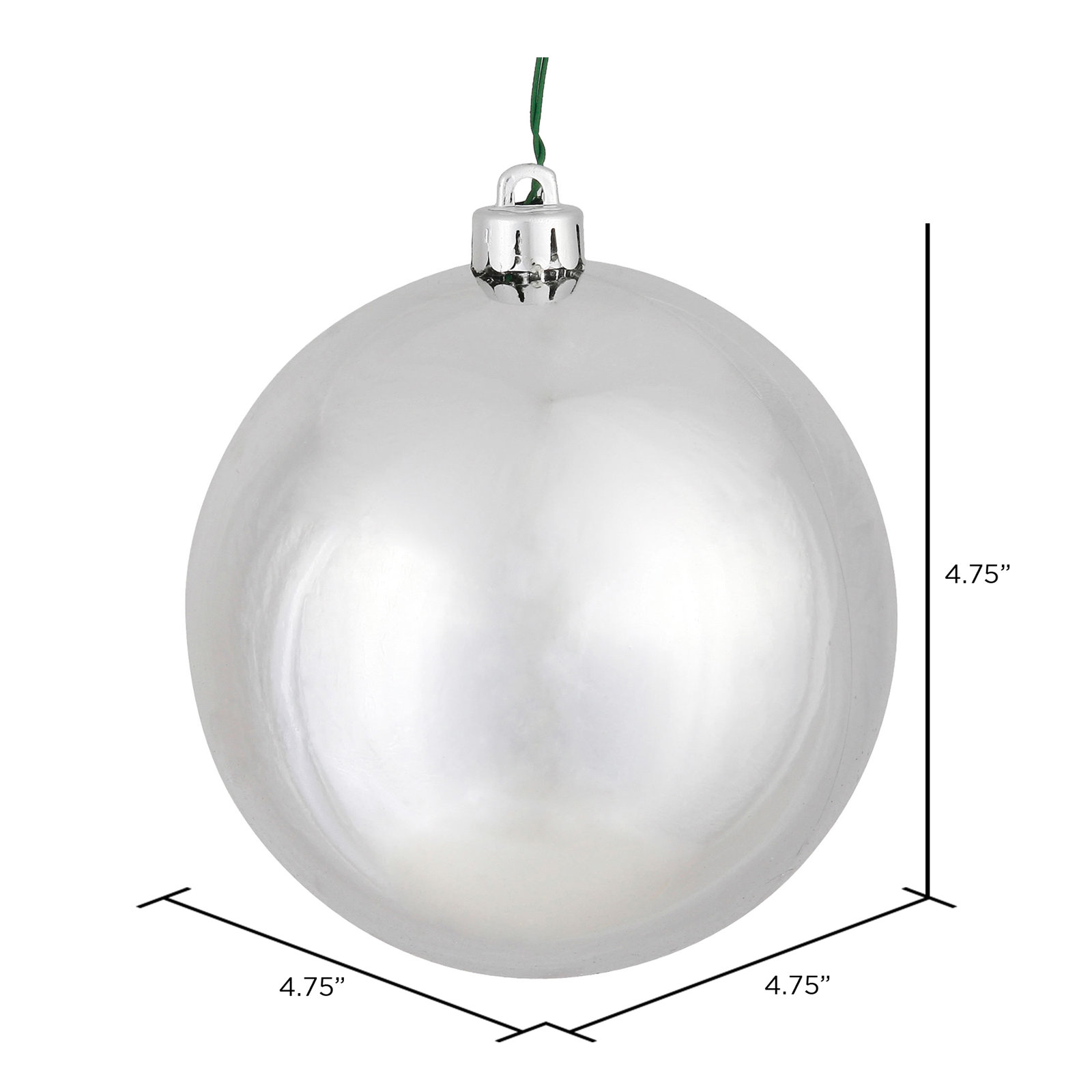 The Holiday Aisle® 6" Shatterproof Bauble, Blue, 4.75"