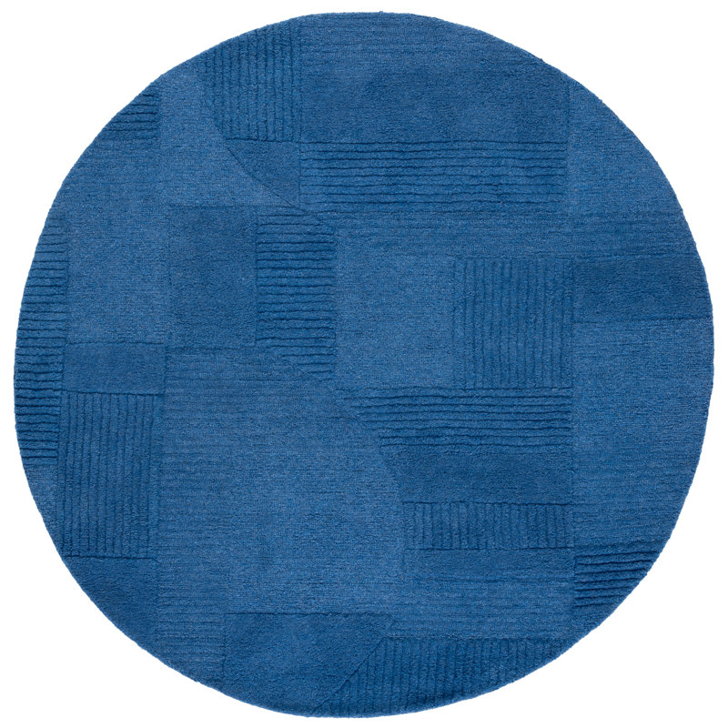 Ivanenko Hand Tufted Geometric Area Rug, Round 6'