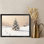 Arbre de Noël noir encadré noir scène de neige, art mural, impressions de style rétro