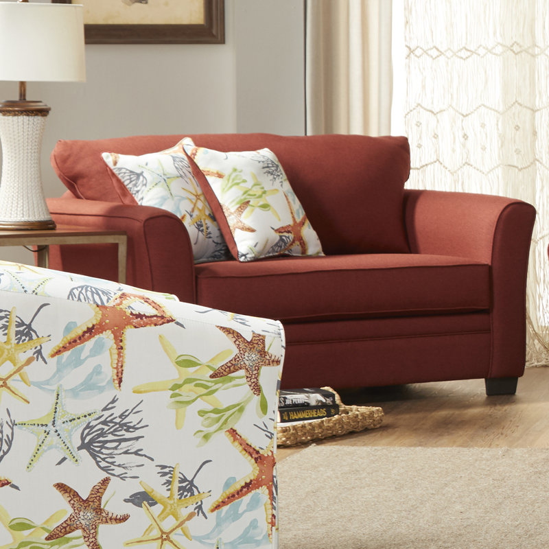 Tergel Upholstered 59.5'' Sleeper Sofa, Chili Pepper Polypropylene/Olefin