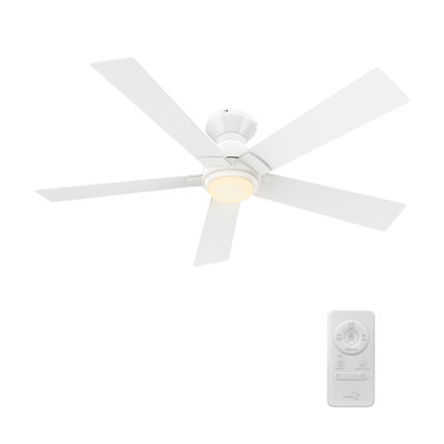Ventilateur de plafond encastré à moteur à courant continu de 52 pouces avec lumière et télécommande