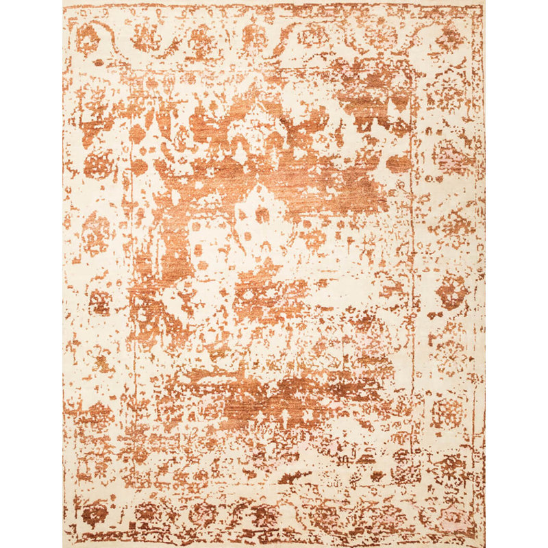 Contemporary One-of-a-Kind Rectangle 7'7" X 9'11" Hand Knotted Area Rug