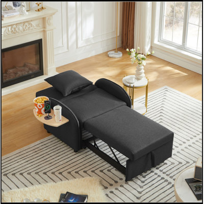 Convertible Rotem Chair With Adjustable Backrest, Foldable Table and USB, Type-C