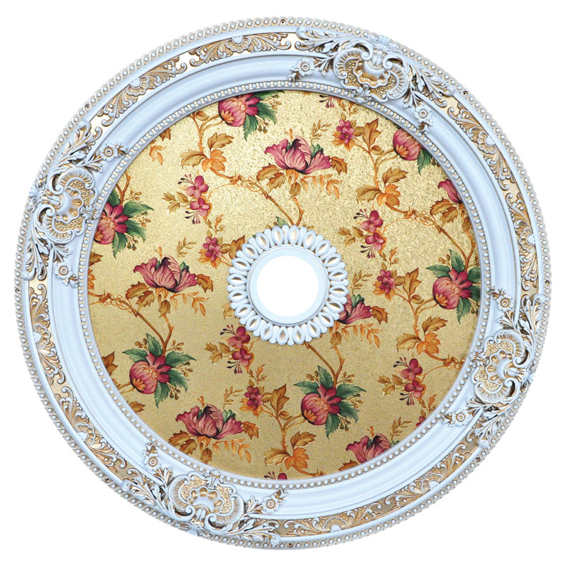 Médaillon de plafond, Blanc / Doré