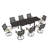 Attebery 8 - Person Patio Dining Set with Extendable Rectangular Table-790017107
