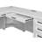Elrose L-Shaped Executive Desk with Power Outlet