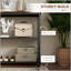 Console 39 po, canapé moderne avec 2 tablettes de rangement, structure en acier, étroite