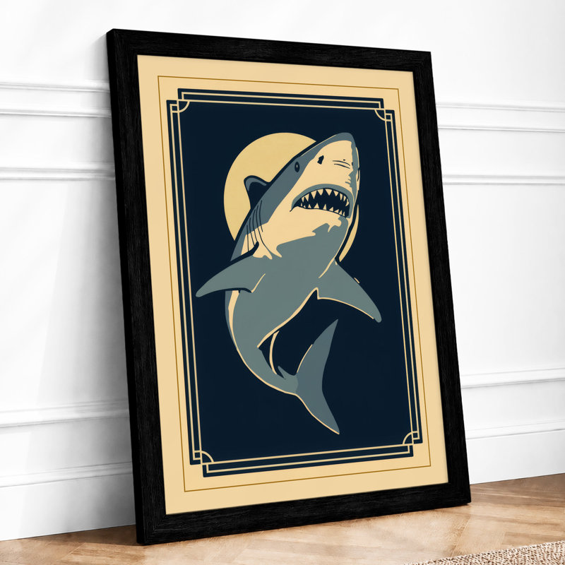 Apex Predator Art Deco - Print, A1 - 84.1 x 59.4 cm, Black