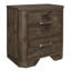 Table de chevet 1 pièce Rustic Brown Finish Brown