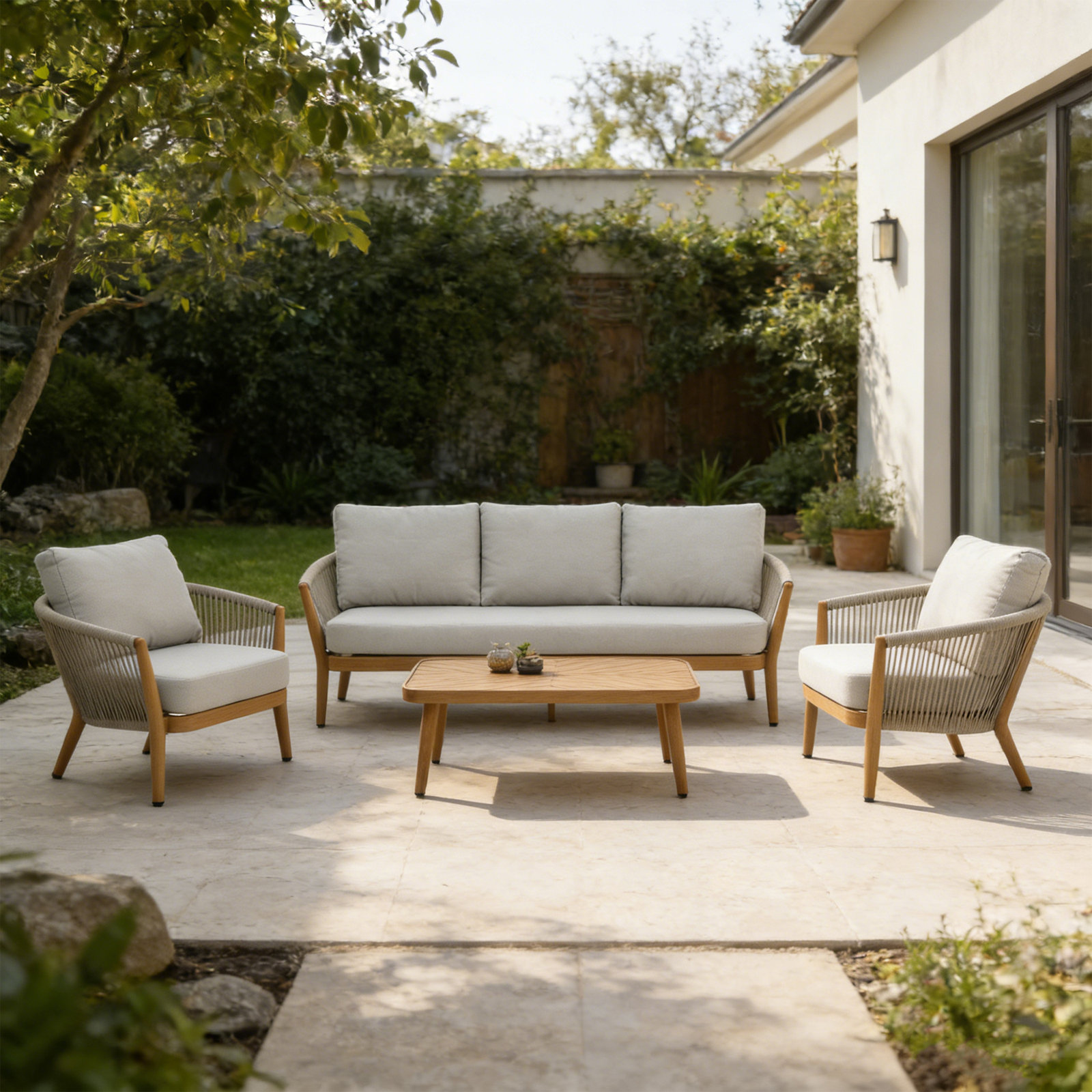 Turin 5 - Person Complete Patio Set
