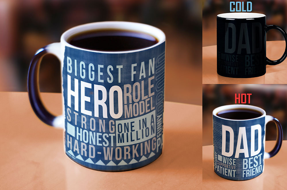 Mahaffey Father Dad Hero and Best Friend Dad Mugs Heat-Changing Drinkware - 11oz Latitude Run®