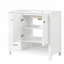 Meuble-lavabo en bois massif avec lavabo en céramique, deux portes, deux tiroirs et une tablette ouverte pour un grand rangement-1417010095