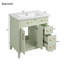 Meuble-lavabo moderne de 30 pouces avec lavabo en céramique, portes à fermeture en douceur et deux tiroirs pour un rangement efficace-729278731