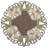 Roxbury Embroidered Gold Daisy on Brown Table Topper (23"Round)