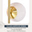 Fermato 150cm Tree Floor Lamp Gold 3-Globe with glass Shade