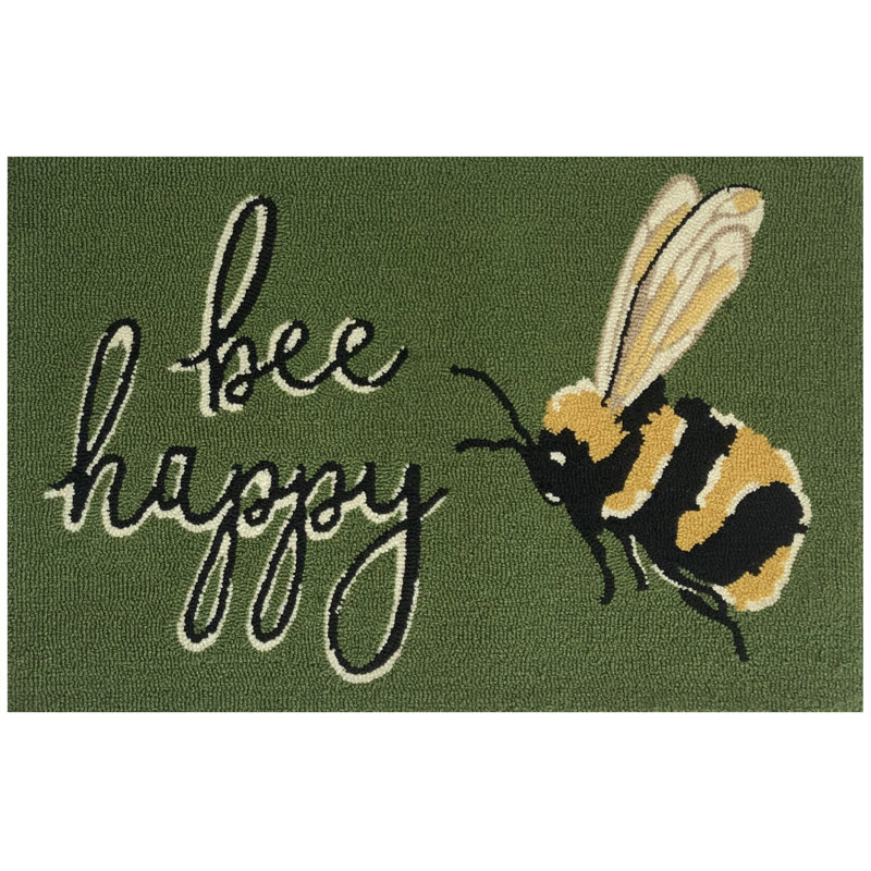 Bunia Looped / Hooked Indoor Rug, Rectangle 2' x 3'