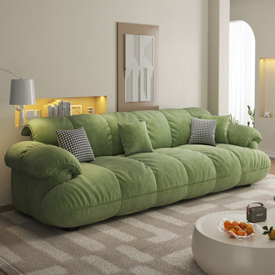Green Polyester Modular Sofa cushion cushion Loveseat