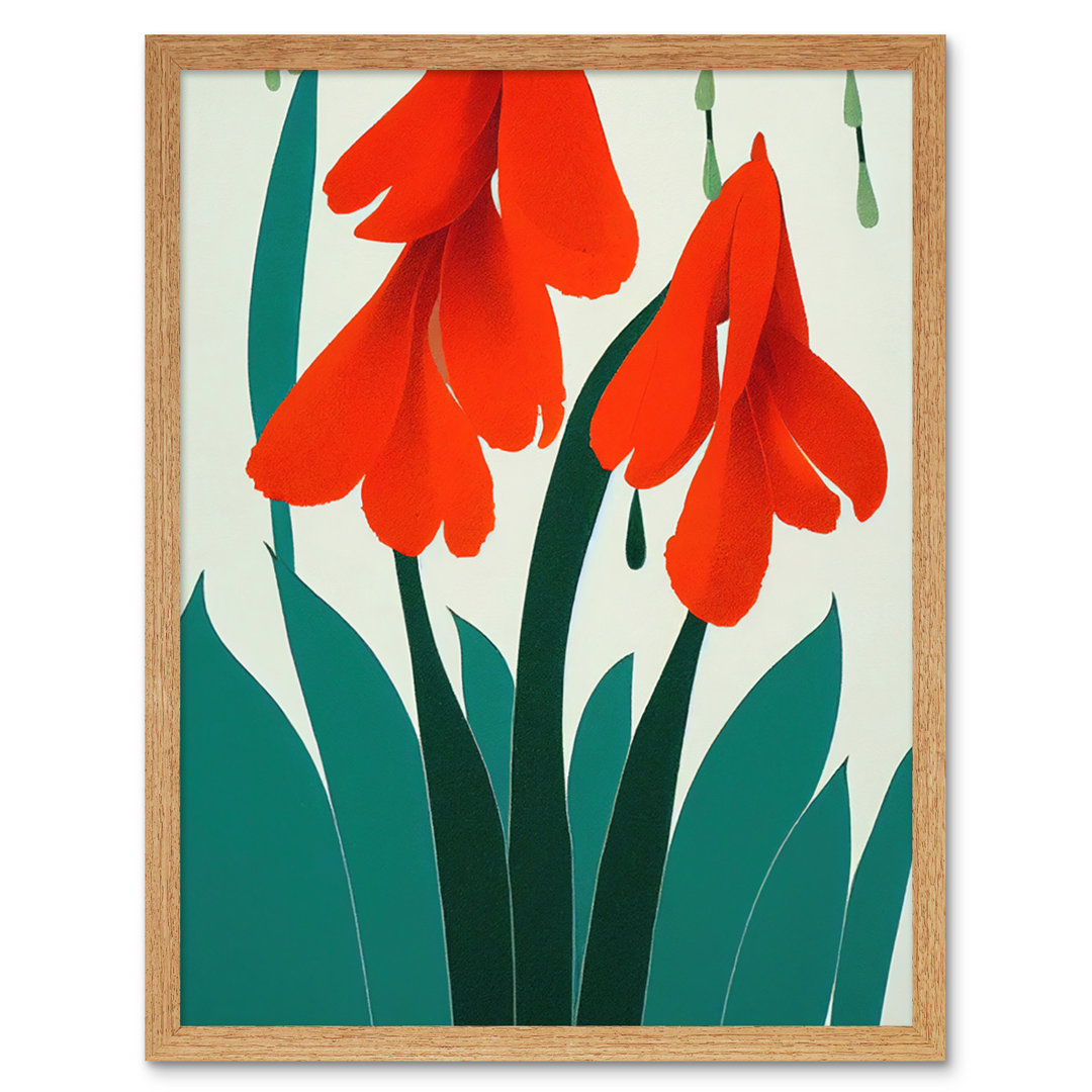 Modern Abstract Wild Flowers Leaves - Art Prints