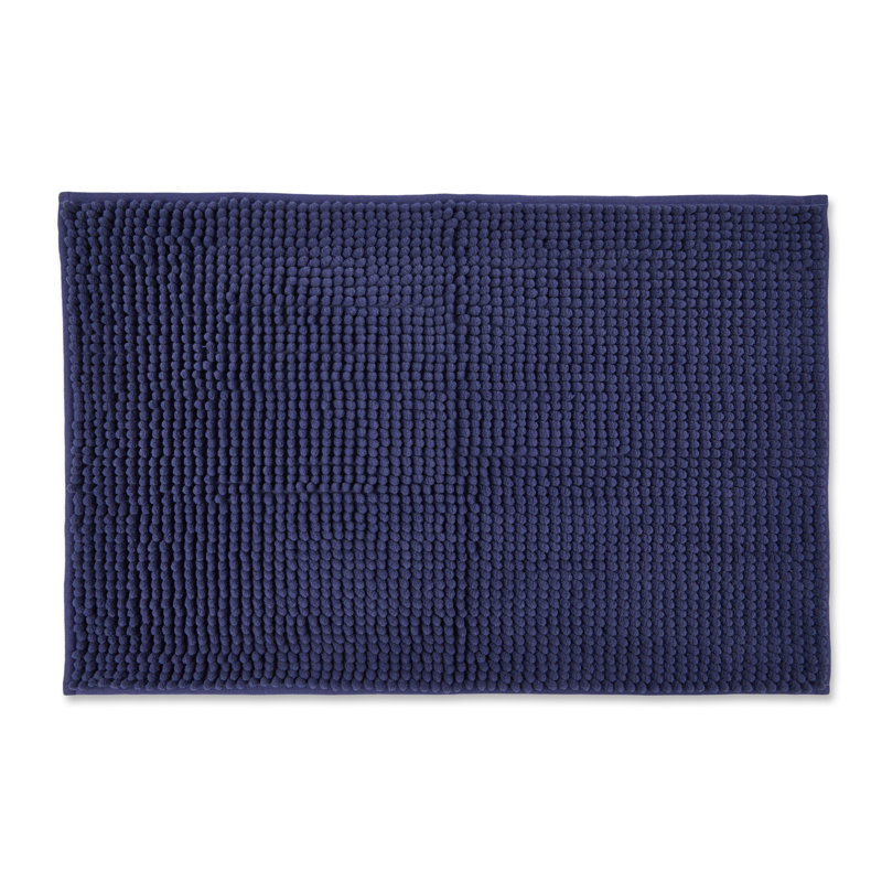 Heloise Non-Slip Bath Rug, 40cm W x 60cm L, Navy