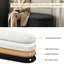 Banc de rangement avec repose-pieds de 40 po en chenille avec charnière de sécurité, banc de rangement ovale rabattable pour chambre à coucher, vestibule, salon, noir