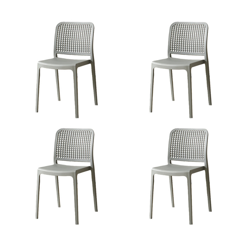 Ensemble de 4 chaises d'appoint Camden Nest, en polypropylène moderne avec un design ergonomique, une assise minimaliste pour la salle à manger et l'espace de vie
