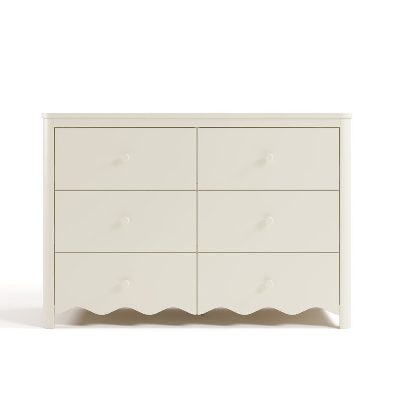 Casablanca 6 Drawer Dresser, Frosted Oat