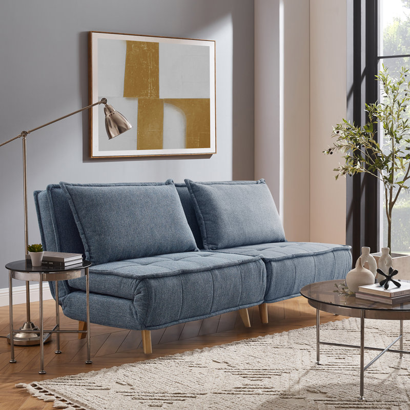 Upholstered Accent Chair, Blue 100% Polyester