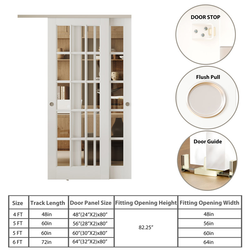 2 portes intérieures en panneau de fibres à densité moyenne avec porte coulissante en aluminium et porte coulissante en panneau de fibres à densité moyenne blanc 15 Lite