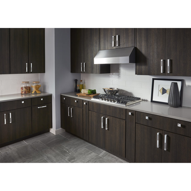 Flat Black Square Modern Cabinet Knob with Mounting Hardware